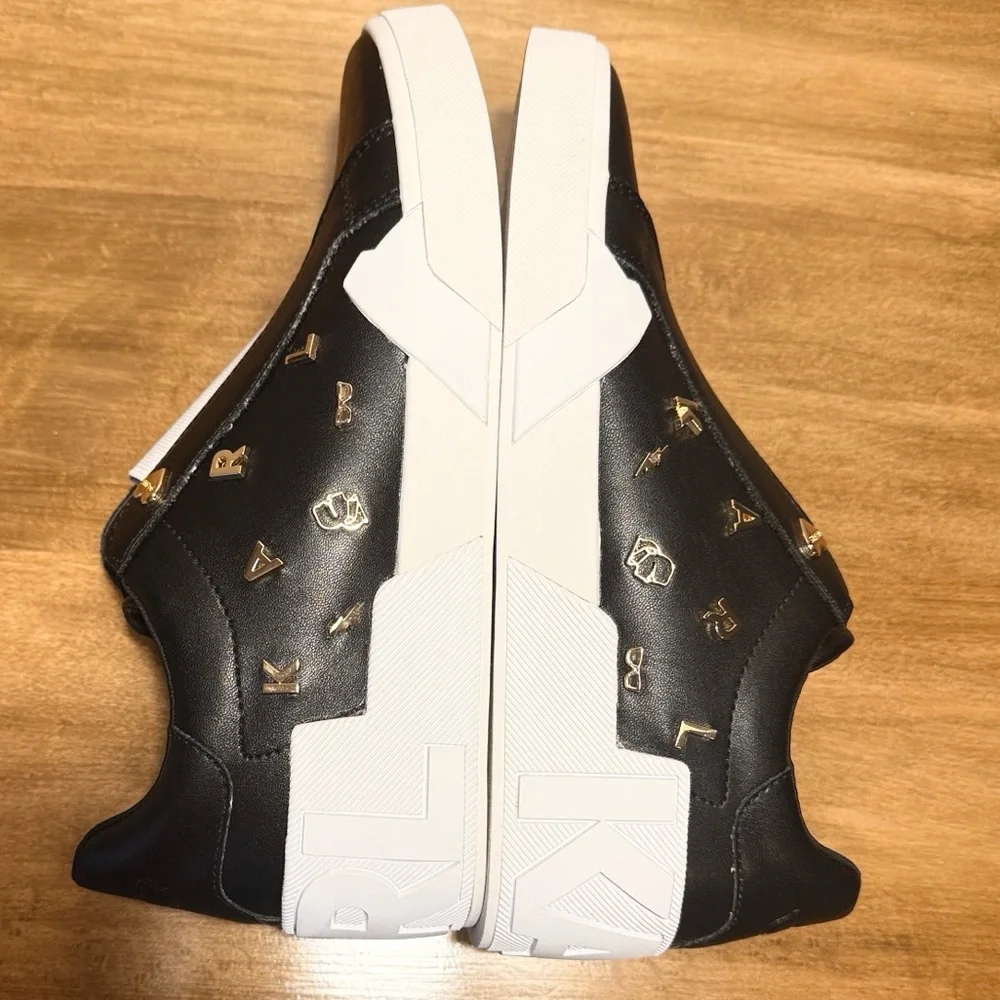 Karl Lagerfeld Black Sneakers with Gold Accents - Picture 4 of 13